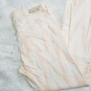 AG Adriano Goldschmied Women Size 28 the Stilt Cigarette LEg Jeans Chevron Print